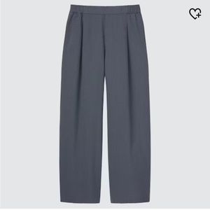 Uniqlo Seersucker Easy Pants in Dark Gray